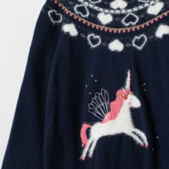 Pull De Noël En Tricot Motif Licorne -Orchestra HFIOGL BLF 3 X