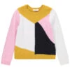 Pull En Tricot Esprit "color Block" Pour Enfant Fille