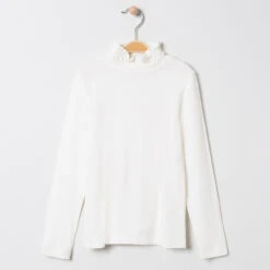 Sous-pull Col Cheminée Froncé Pour Enfant Fille