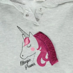 Sweat En Molleton à Capuche Print Licorne Avec Crinière En Relief -Orchestra HFIOJS GRM 3 X