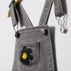 Salopette Effet Used à Fleurs Brodées Pour Enfant Fille -Orchestra HFIOJV GRM 3 X