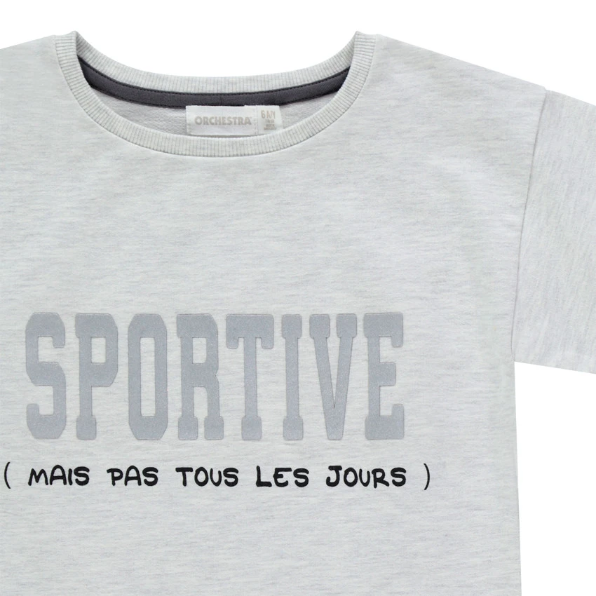 Jogging Bicolore à Message Pour Enfant Fille 3 Jogging Bicolore à Message Pour Enfant Fille – Image 3