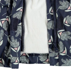 Parka En Gomme à Capuche Doublure En Sherpa Pour Enfant Fille -Orchestra HFIOL1 BLF 3 X