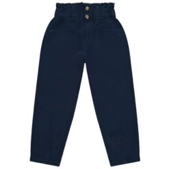 Pantalon En Toile Taille Haute Pour Fille