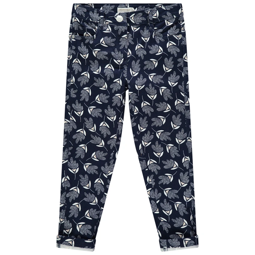 Pantalon En Toile Imprimé Fleurs Pour Fille 1 Pantalon En Toile Imprimé Fleurs Pour Fille