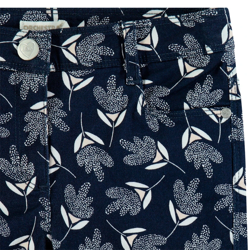 Pantalon En Toile Imprimé Fleurs Pour Fille 3 Pantalon En Toile Imprimé Fleurs Pour Fille – Image 3