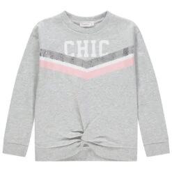 Sweat En Molleton à Texte Et Bande En Sequins