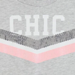 Sweat En Molleton à Texte Et Bande En Sequins -Orchestra HFIOO8 GRC 3 X