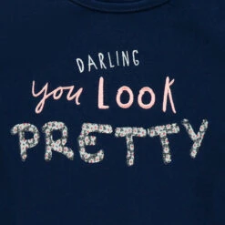 T-shirt Manches Longues Print Message En Coton Pour Enfant Fille -Orchestra HFIOOI BLF 3 X