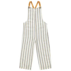 Salopette Longue En Toile à Rayures Verticales