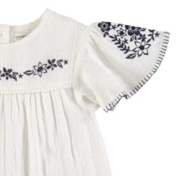 Tunique En Maille Fantaisie à Broderies Florales -Orchestra HFIOP8 ECR 3 X