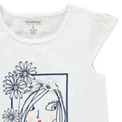 T-shirt Manches Courtes Brodées Et Print Personnage -Orchestra HFIOR6 ECR 3 X