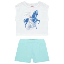 Ensemble En Coton Print Elsa Reine Des Neiges Disney Pour Enfant Fille