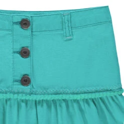 Jupe Courte Volantée Bleue à Taille Boutonnée -Orchestra HFIORW VEM 3 X