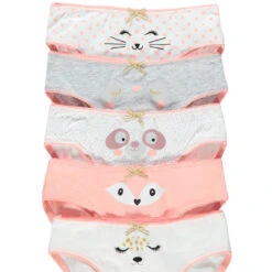 Lot De 5 Culottes à Animal Printé Et Noeud Doré -Orchestra HFIOUR BLA 3 X