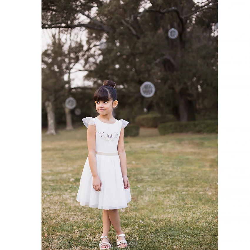 Robe De Cérémonie En Tulle + Ailes De Papillon Pour Fille 5 Robe De Cérémonie En Tulle + Ailes De Papillon Pour Fille – Image 5