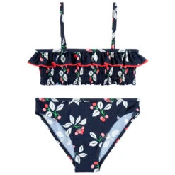 Maillot De Bain à Imprimé Végétal Et Volant