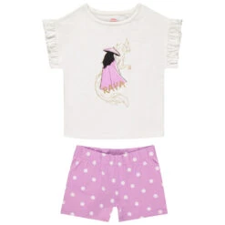 Pyjama Court En Jersey Print Pailleté Raya Disney