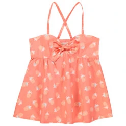 Tunique à Fines Bretelles Imprimée Ananas All-over