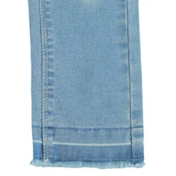 Pantacourt En Jean Effet Used à Fruits Brodés Pour Fille -Orchestra HFIOXA BLC 4 X