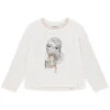 T-shirt Manches Longues Print Fillette Et Touches De Paillettes