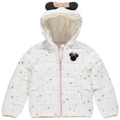 Doudoune Imprimée étoiles En Foil à Badge Minnie Disney Pour Enfant Fille