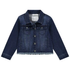 Veste En Jean à Finition Brute Pour Enfant Fille