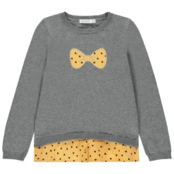 Pull En Tricot Effet 2 En 1 à Petits Coeurs Imprimés