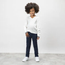 Pull En Maille Côtelée à Rayures Contrastées Placées Pour Enfant Fille -Orchestra HFIOY9 ECR 11 X