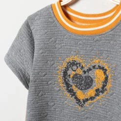 Robe Manches Courtes En Molleton Fantaisie Print Coeur -Orchestra HFIOYB GRF 3 X