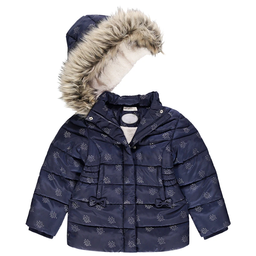 Doudoune à Motifs Et Capuche Amovible Pour Enfant Fille 1 Doudoune à Motifs Et Capuche Amovible Pour Enfant Fille