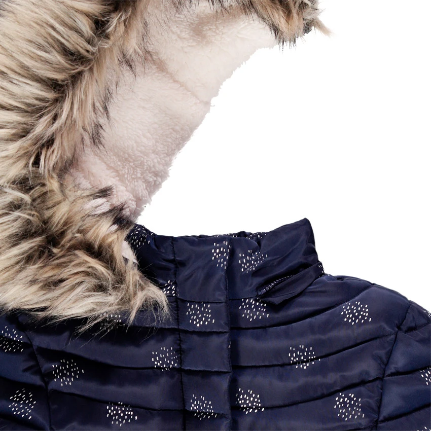 Doudoune à Motifs Et Capuche Amovible Pour Enfant Fille 4 Doudoune à Motifs Et Capuche Amovible Pour Enfant Fille – Image 4