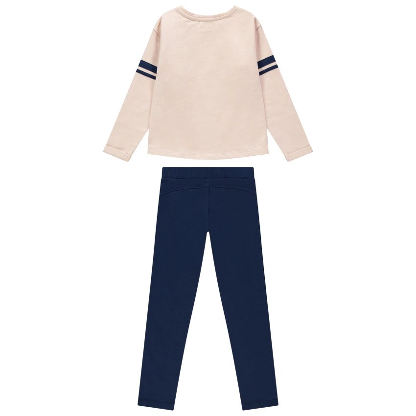 Jogging Avec Sweat Print Personnage Et Legging à Bandes 2 Jogging Avec Sweat Print Personnage Et Legging à Bandes – Image 2