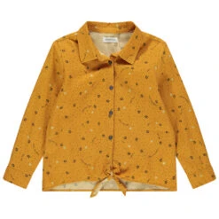 Chemise Manches Longues Jaune à Nouer Et Imprimé Floral All-over