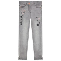 Jean Slim à Motifs Printés Pour Enfant Fille