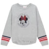 Pull Gris à Bandes Contrastées Et Motif Minnie Disney