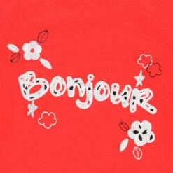 T-shirt Manches Longues Rouge Brodé Pour Enfant Fille -Orchestra HFIOZX RGM 3 X