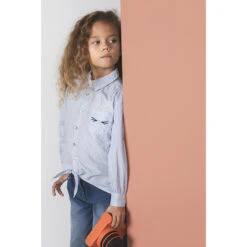 Chemise Manches Longues à Rayures Pour Enfant Fille -Orchestra HFIP02 BLM 10 X