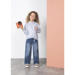 Chemise Manches Longues à Rayures Pour Enfant Fille -Orchestra HFIP02 BLM 12 X