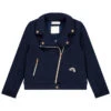 Perfecto Bleu Marine Doublé Sherpa Pour Enfant Fille