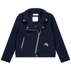 Perfecto Bleu Marine Doublé Sherpa Pour Enfant Fille
