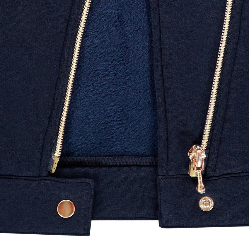 Perfecto Bleu Marine Doublé Sherpa Pour Enfant Fille 4 Perfecto Bleu Marine Doublé Sherpa Pour Enfant Fille – Image 4