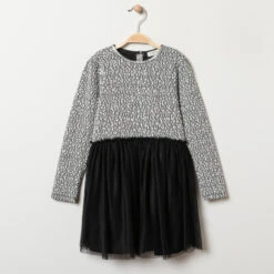 Robe De Fêtes Effet 2 En 1 Motif Léopard Pour Enfant Fille