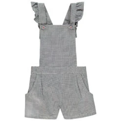 Salopette Courte Motif Vichy Pour Fille