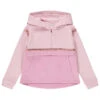 Sweat En Molleton Rose à Capuche Et Col Zippé Pour Fille