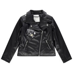 Perfecto Effet Cuir à Détails Brodés Et Doublure Sherpa Pour Enfant Fille