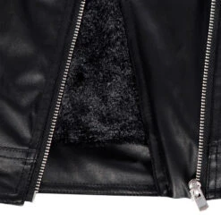 Perfecto Effet Cuir à Détails Brodés Et Doublure Sherpa Pour Enfant Fille -Orchestra HFIP10 NOI 3 X