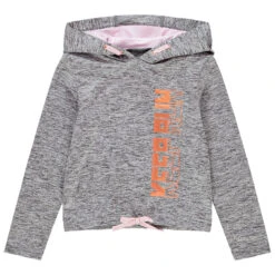 T-shirt Manches Longues à Capuche Et Texte Printé