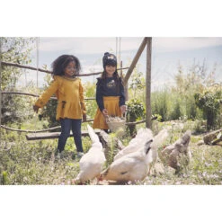 Jean Slim à Fleurs Brodées Pour Enfant Fille -Orchestra HFIP1V BLM 11 X