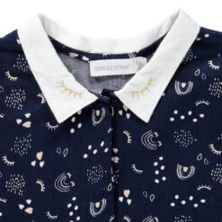 Tunique Imprimée Manches Longues Effet 2 En 1 Pour Enfant Fille -Orchestra HFIP25 BLF 3 X